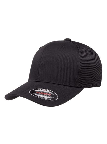 Baseball Tactel Mesh Flexfit Black in Modell Baseball Caps Cap - 6533