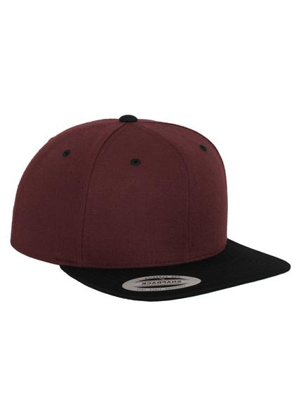 Yupoong 2 Tone Modell 6089MT Snapback Caps in Maroon-Black - Snapback Cap