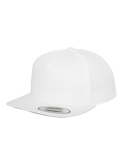 Yupoong Snapback 5 Panel Modell 6007 Snapback Caps in White - Snapback Cap