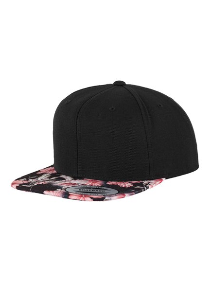 Yupoong Special Floral Modell 6089F Snapback Caps in Black-Red - Snapback  Cap