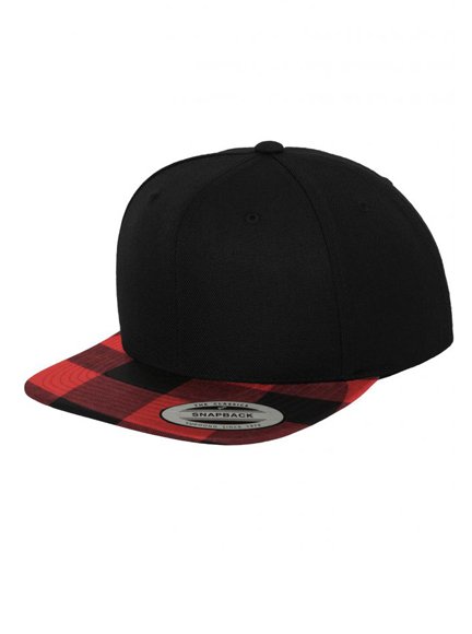 Yupoong Checked Flanell Peak Snapback Cap Baseball-Cap