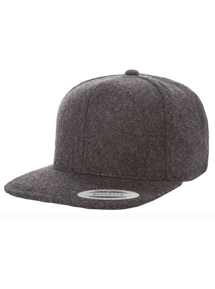 Yupoong Melton Wool Snapback Cap Baseball-Cap