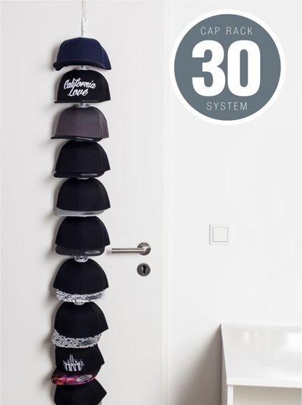 30er Cap Rack System Case Baseball-Cap