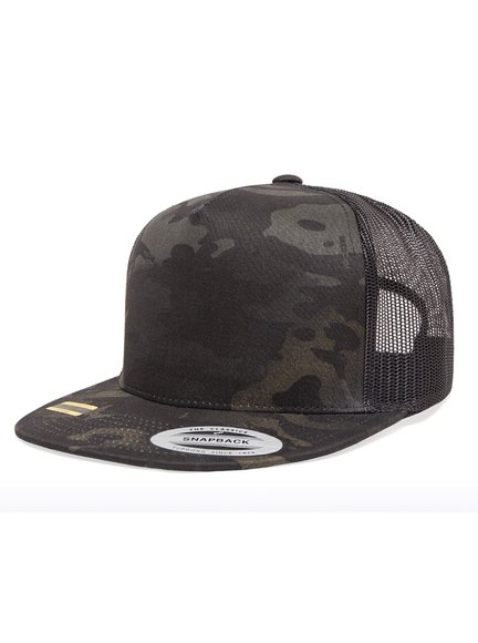 Yupoong Flat 5 Panel Multicam Trucker Cap Baseball-Cap