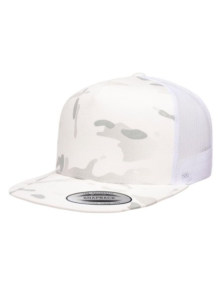 Yupoong Flat 5 Panel Multicam Trucker Cap Baseball-Cap