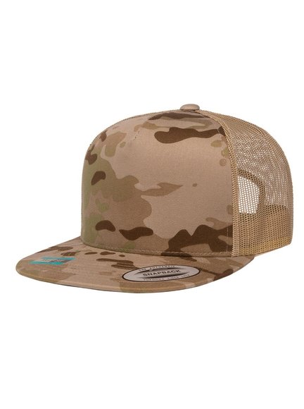 Yupoong Flat 5 Panel Multicam Trucker Cap Baseball-Cap