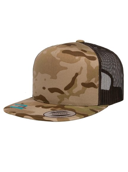 Yupoong Flat 5 Panel Multicam Trucker Cap Baseball-Cap