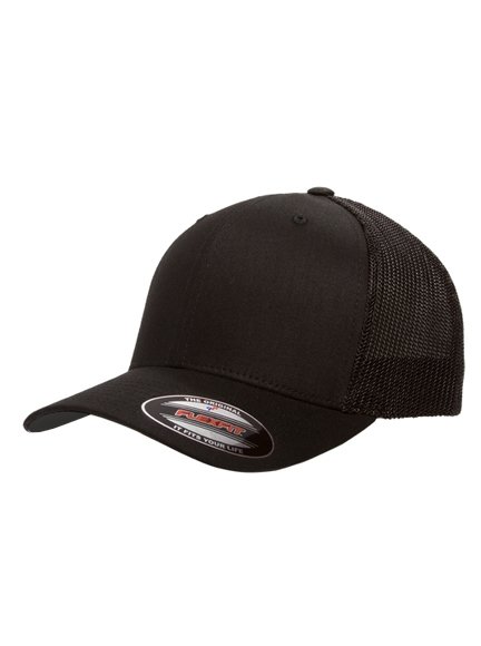 Flexfit Recycled Mesh Modell 6511RM Trucker Caps in Black-Black - Trucker  Cap | Snapback Caps