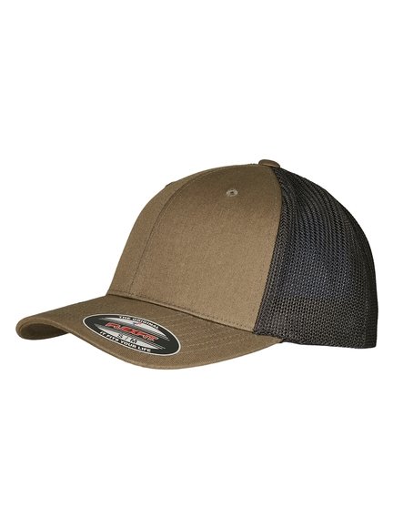 Flexfit Recycled Mesh Modell 6511RM Trucker Caps in Olive-Black - Trucker  Cap