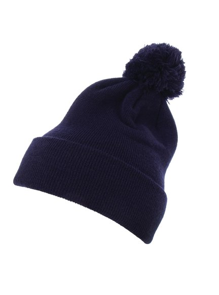 Cuffed Pom Pom Knit Beanie Baseball-Cap