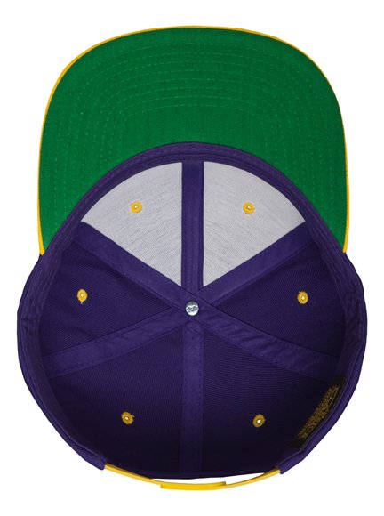 Yupoong 2 Tone Modell 6089MT Snapback Caps in Purple-Gold - Snapback Cap