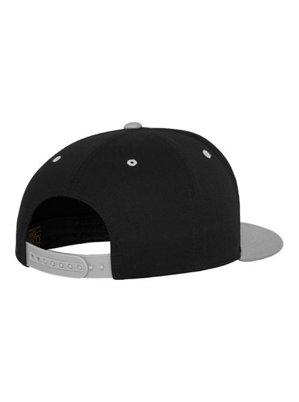 Yupoong 2 Tone 5 Panel Modell 6007T Snapback Caps in Black-Silver - Snapback  Cap