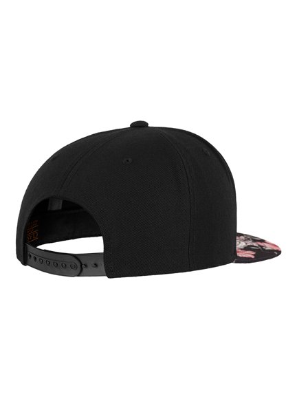 Black-Red Snapback 6089F Cap Caps Snapback Modell - Special Floral Yupoong in