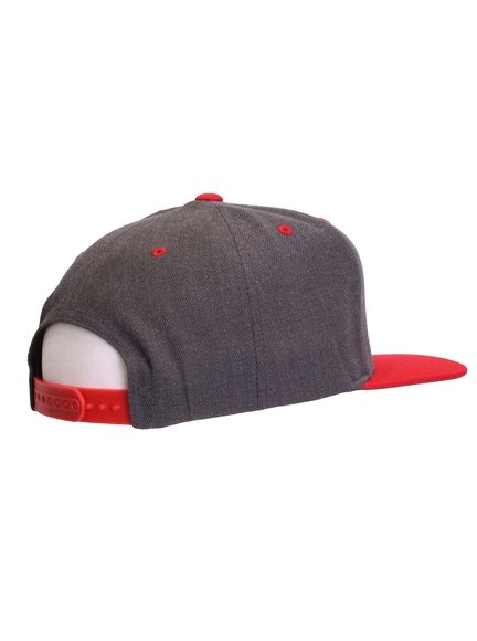 Yupoong 2 Tone Snapback Caps in Grey-Red - Snapback Cap