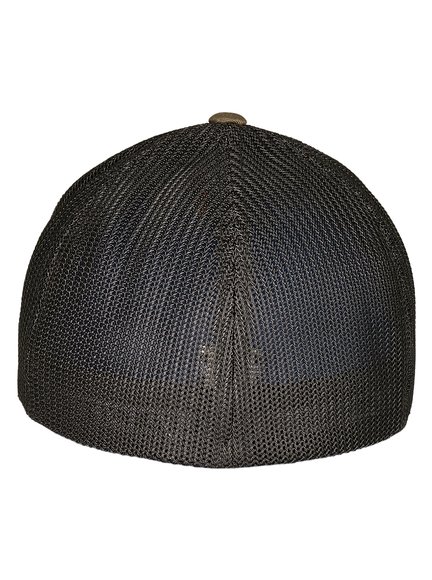 Caps 6511RM Trucker Cap in Trucker Modell Mesh Flexfit Olive-Black - Recycled