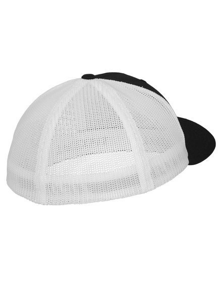 Flexfit Mesh Trucker Modell in Trucker Caps Schwarz-Weiß Cap 6511T - Trucker