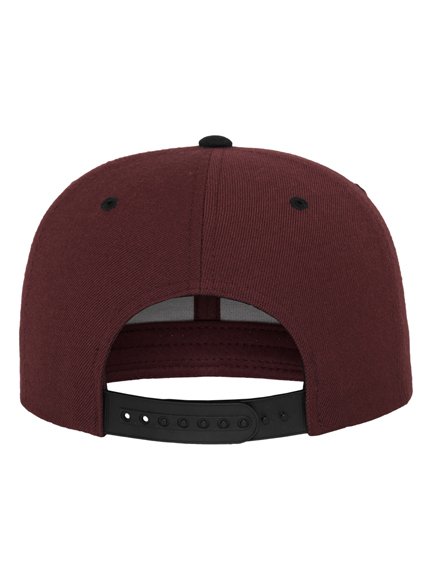 Yupoong 2 Tone Modell 6089MT Snapback Caps in Maroon-Black - Snapback Cap