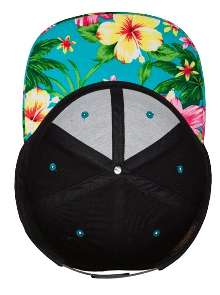 Caps Green-Black Modell Special Cap Snapback Yupoong in Snapback Hawaiian - 6089HW