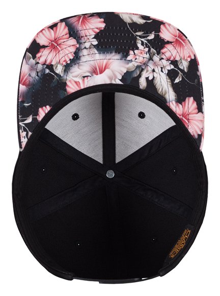 Yupoong Special Floral Modell Snapback Cap Caps 6089F Black-Red - Snapback in
