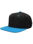 Yupoong Snapback Cap Schwarz / Neonblau Baseball-Cap