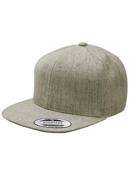 Yupoong Classic Modell 6089M Snapback Caps in Heather Grey - Snapback Cap
